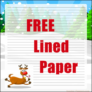 Christmas Writing Paper FREE Reindeer