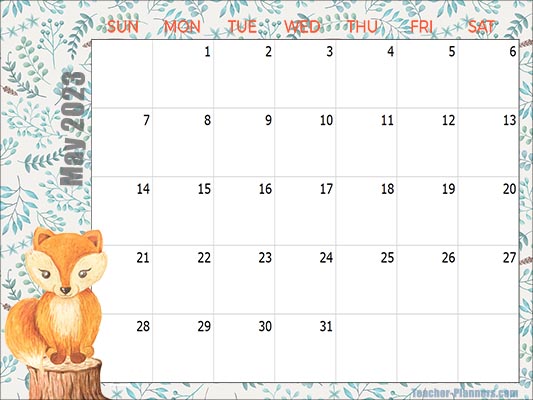 Printable Calendar May