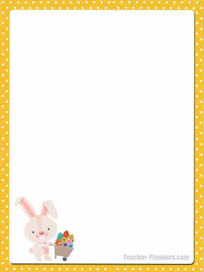 Cute Easter Bunny Stationery - Unlined 13