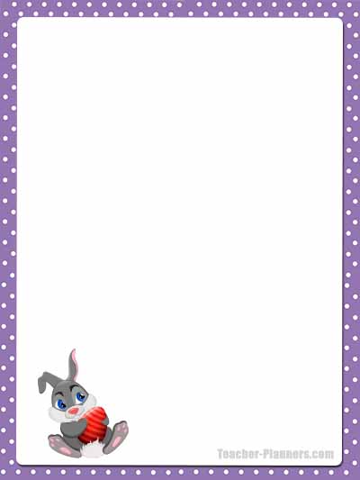 Cute Easter Bunny Stationery - Unlined 2