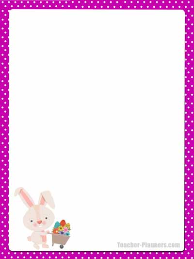Cute Easter Bunny Stationery - Unlined 3