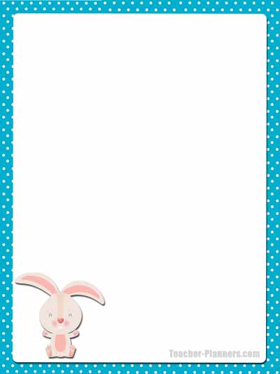Cute Easter Bunny Stationery - Unlined 4
