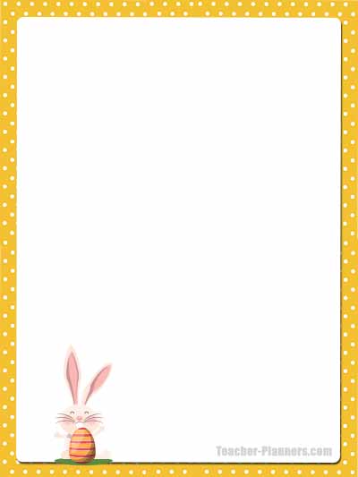 Cute Easter Bunny Stationery - Unlined 6