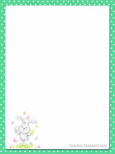 Cute Easter Bunny Stationery - Unlined 8