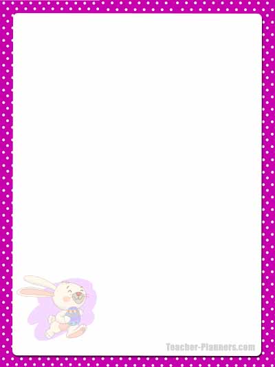 Cute Easter Bunny Stationery - Unlined 9