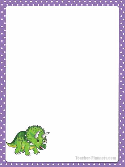Cute Dinosaur Stationery - Unlined 9