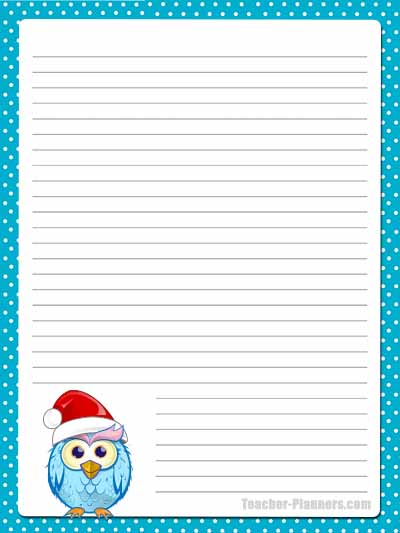 Cute Owl Stationery - Lined 10