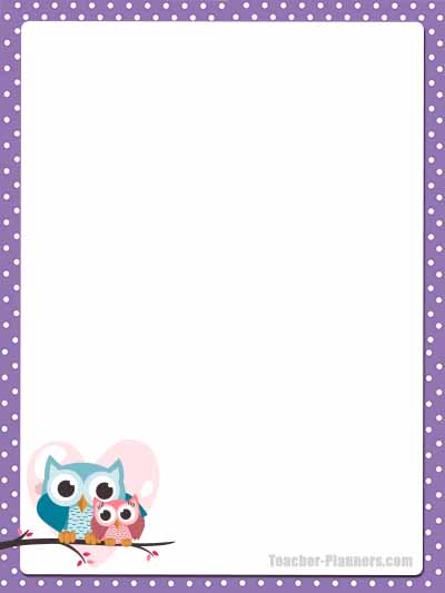 Cute Owl Stationery - Unlined 12