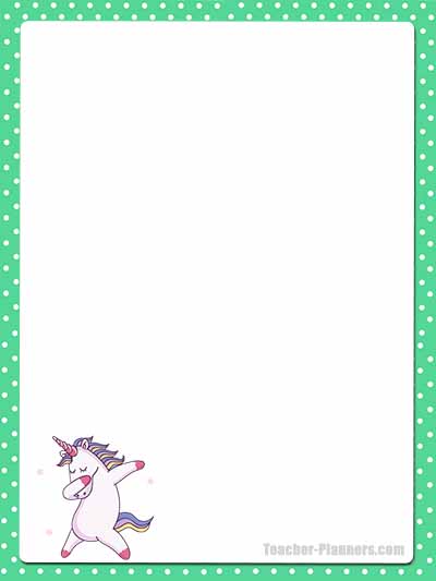 Cute Unicorn Stationery - Unlined 6